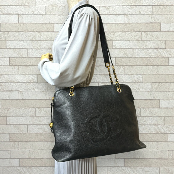 Chanel Caviar Skin Shoulder Bag Black - Picture 2 of 13